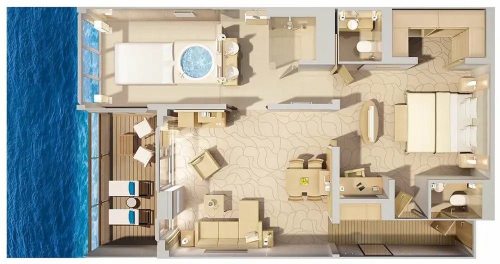 Grand Penthouse SuiteKat 10 - MS EUROPA 2 Übersicht