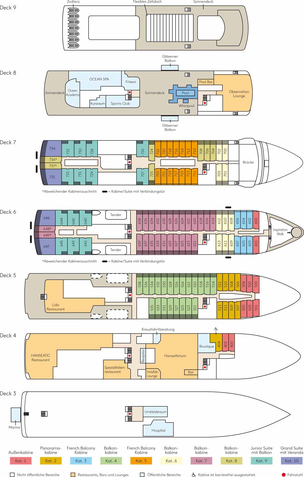 HANSEATIC inspiration - Deckplan