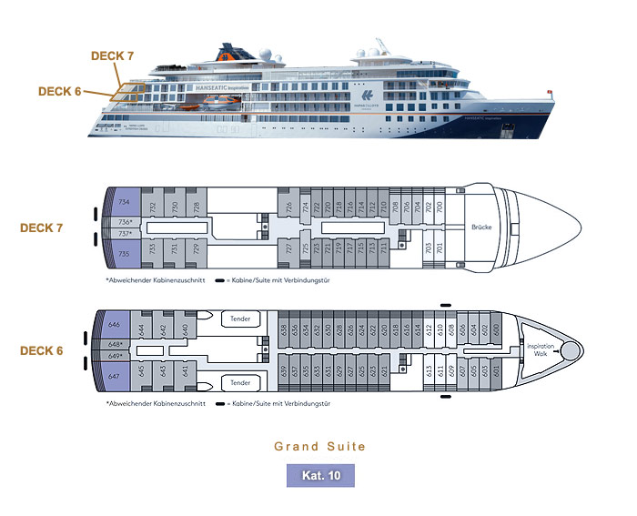 Grand Suite K10 - HANSEATIC spirit - Lage