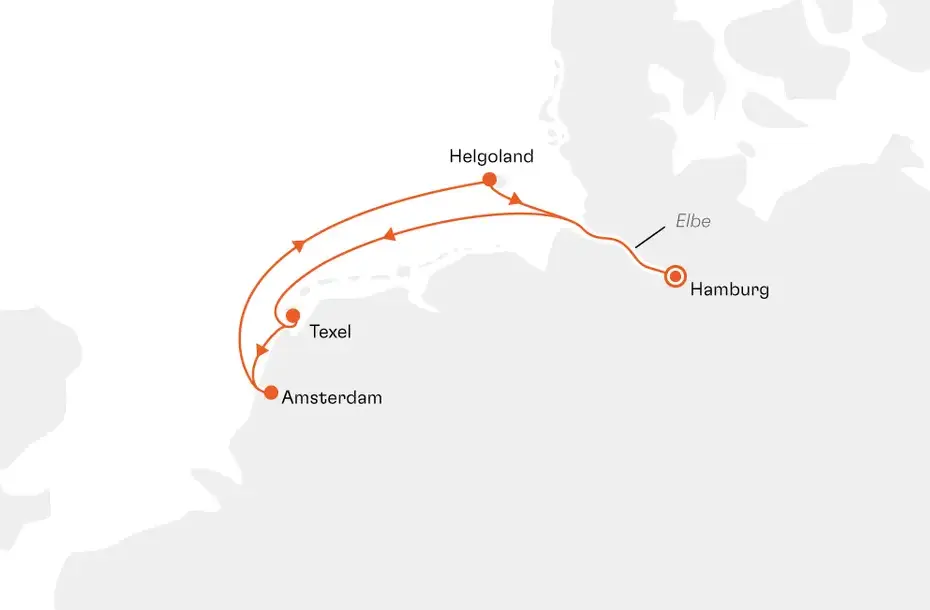 MS EUROPA 2 EUX2614 Sound and Sea: Star-Act Clueso, City-Vibes und Inselcharme - Routenbild