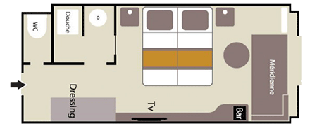 Superior Auenkabine SP3 - Le Boral - Grundriss