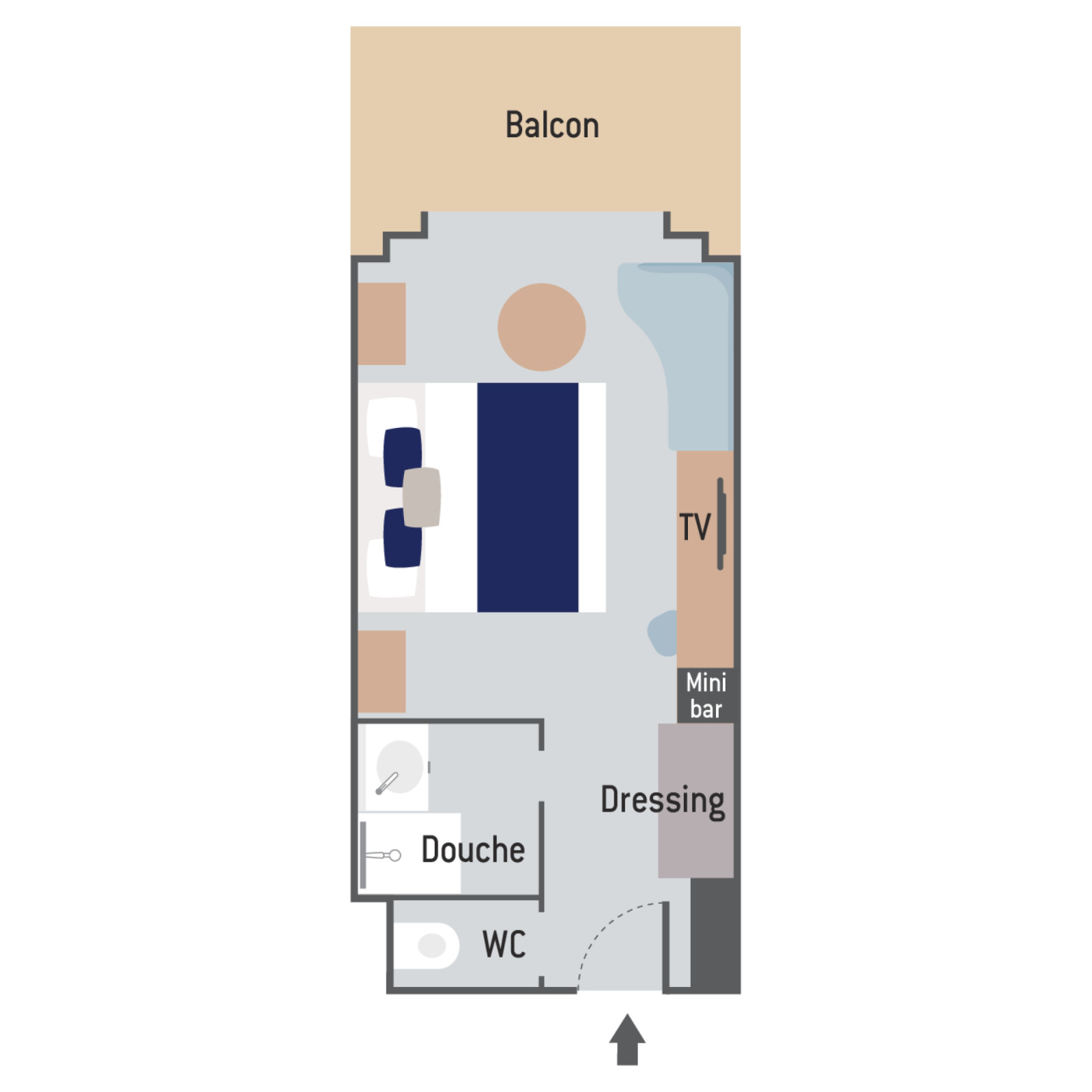 Prestige Kabine PR6 / PR7 / PR8 - Le Commandant Charcot - Grundriss