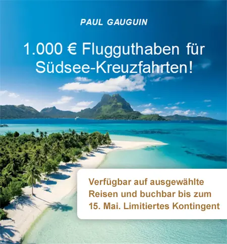Ponant 1000 Euro Flugguthaben Aktion Mobile