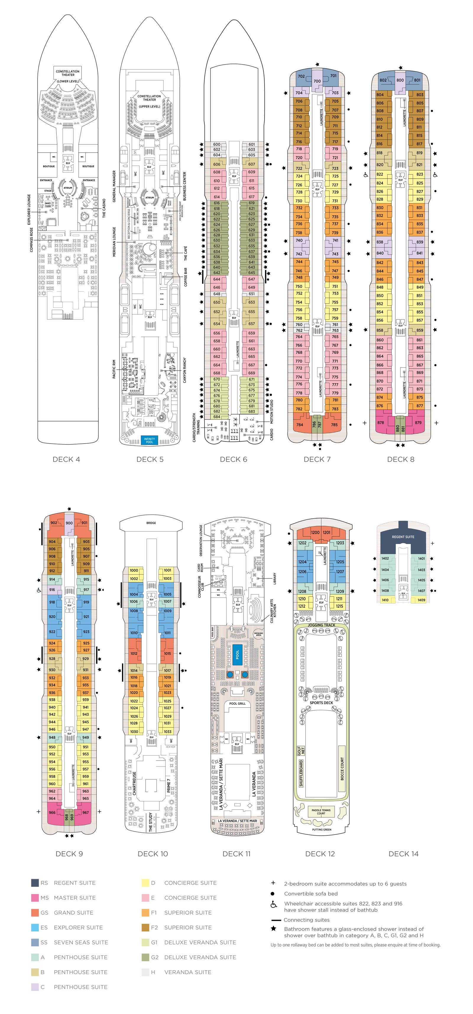 Seven Seas Explorer - Deckplan