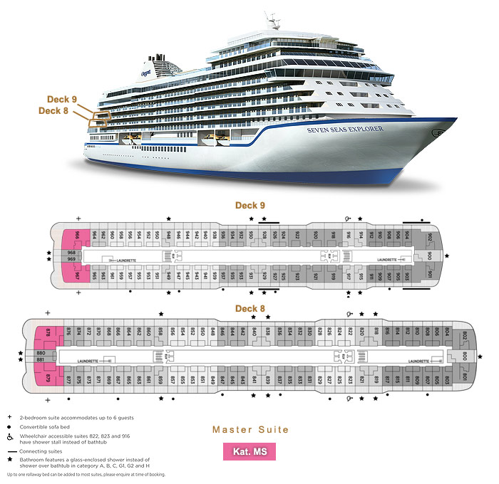 Master Suite MS - Seven Seas Explorer - Lage