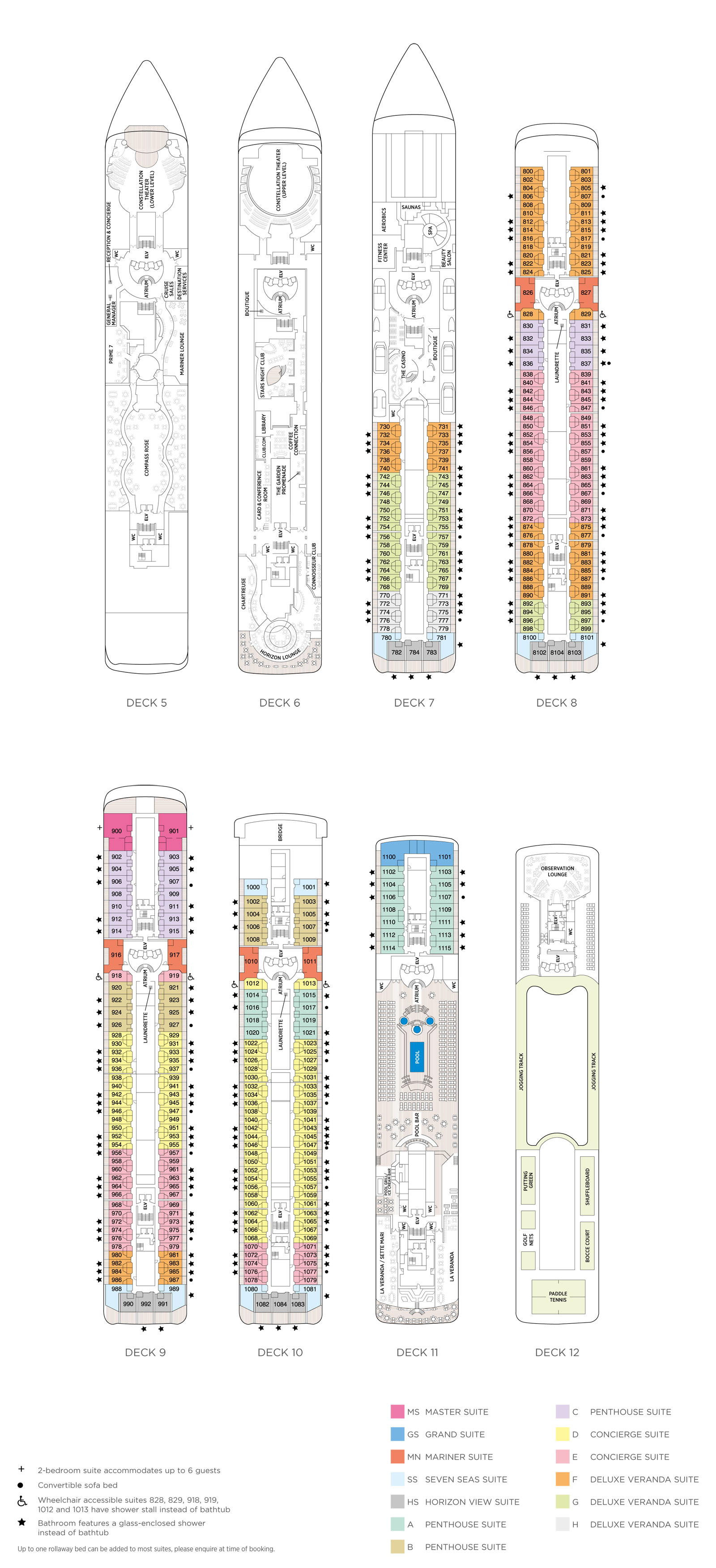 Seven Seas Mariner - Deckplan