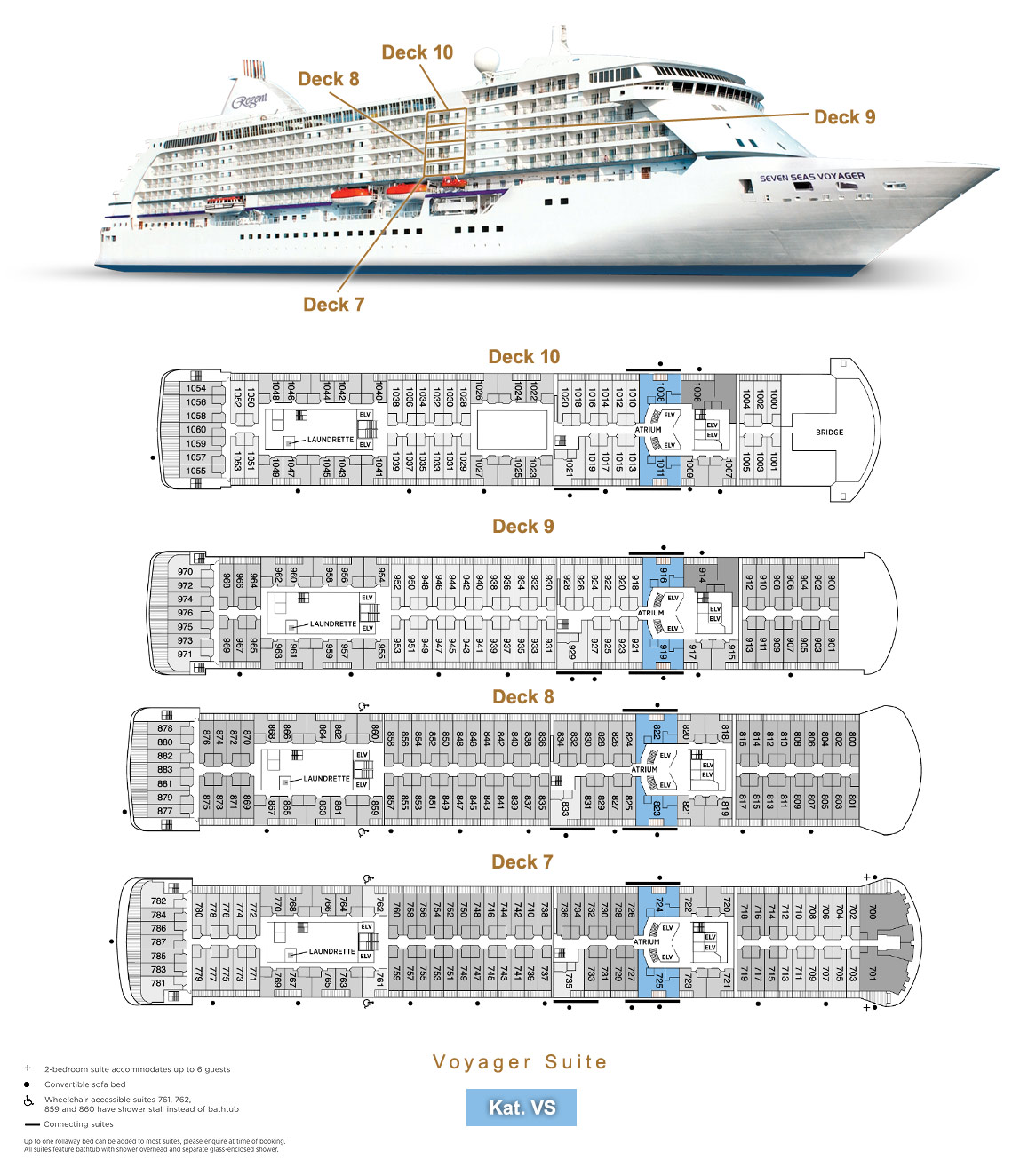 Voyager Suite VS - Seven Seas Voyager - Lage