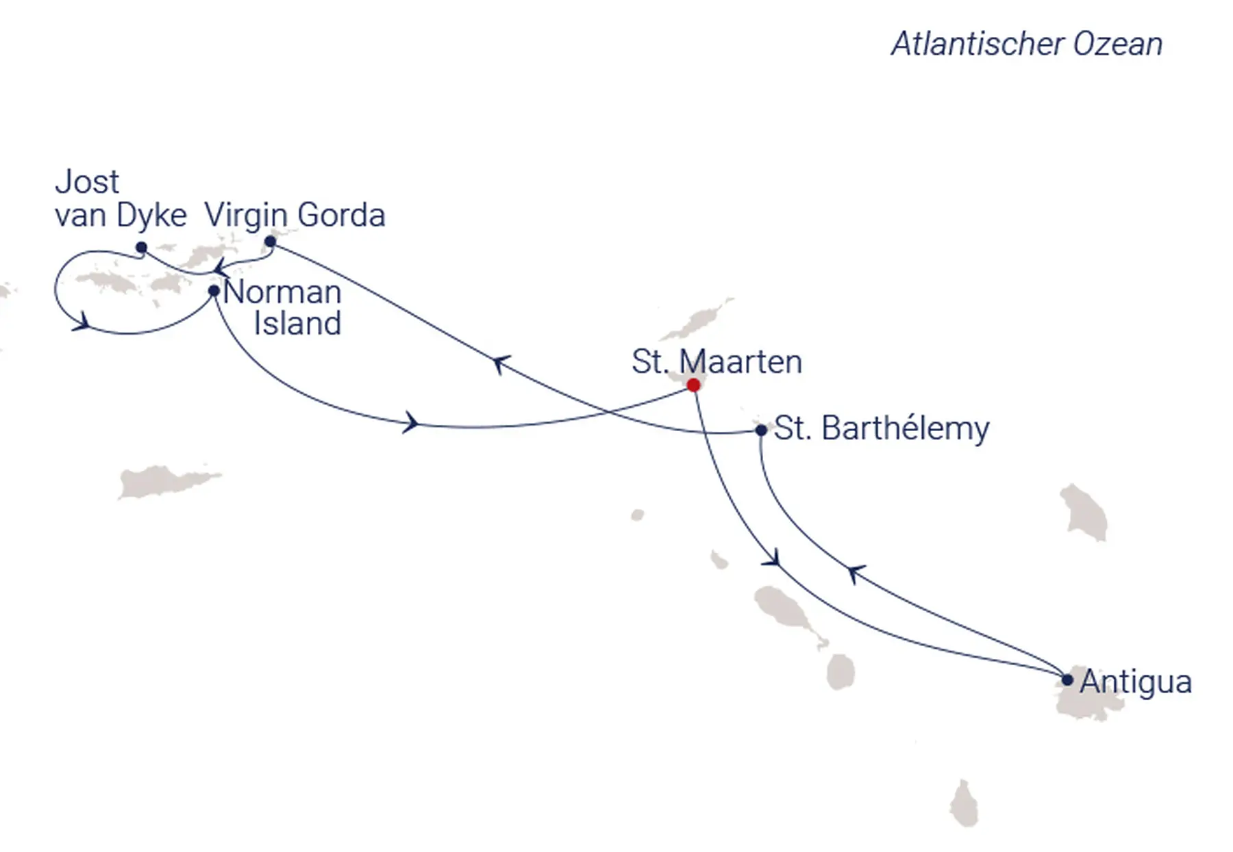 Sea Cloud Spirit SCS-2602 Durch ein Meer von Trauminseln - Single Special - Routenbild