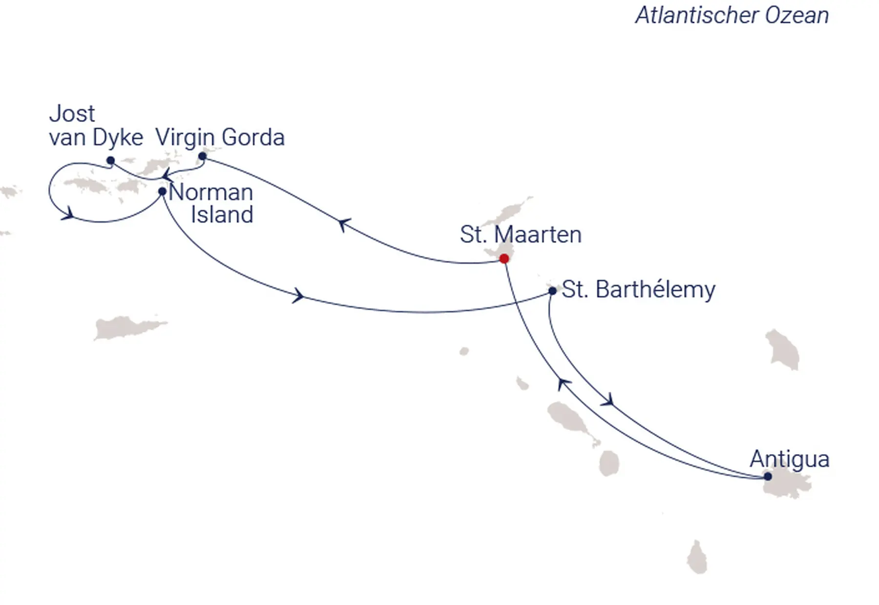 Sea Cloud Spirit SCS-2642 Im Traumrevier der Grosssegler - Single Special - Routenbild