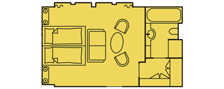 Owners Suite A - Sea Cloud II - Grundriss