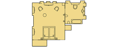 Luxus Suite - Eignerkabine Nr. 1Kat A - Sea Cloud Übersicht