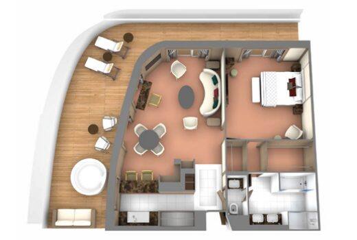 Signature Suite SS - Seabourn Venture - Grundriss