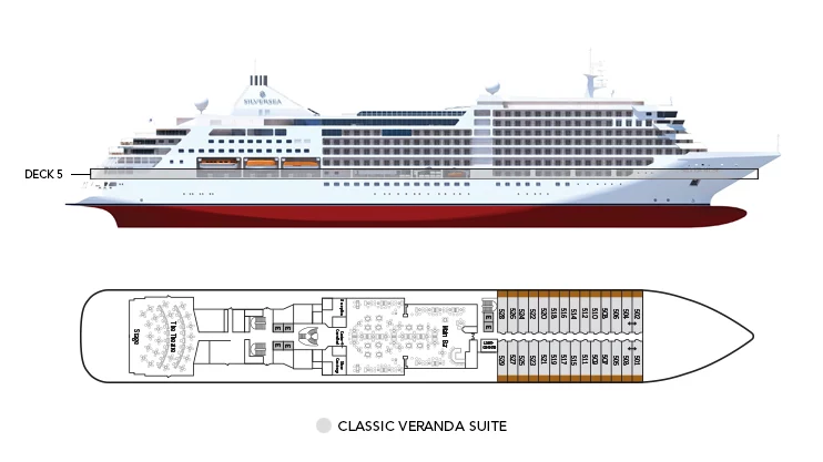 Classic Veranda Suite CV - Silver Muse - Lage