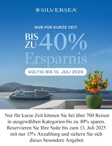 Silversea bis zum 13. Juli Aktion Mobile